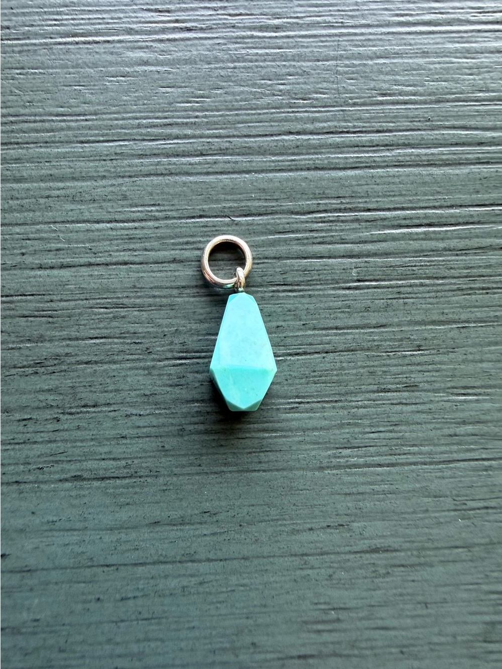 Monica Vinader Geometric Gemstone Pendant Charm Turquoise Sterling Silver - Picture 3 of 6